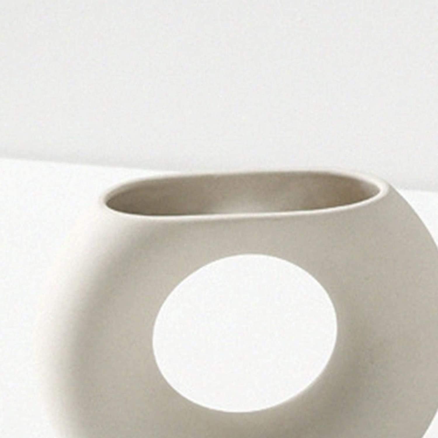 Ceramic Vase Nordic Irregular Ceramic Vase Flower Vase for Home Office Bookshelf Table Centerpieces Decoration - Style B