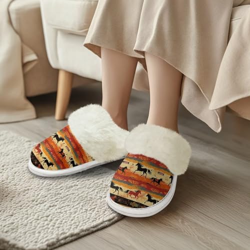Warm House Slippers for Women Comfy Flannel Lined Winter Slippers with Memory Foam Soles Indoor Outdoor Shoes3