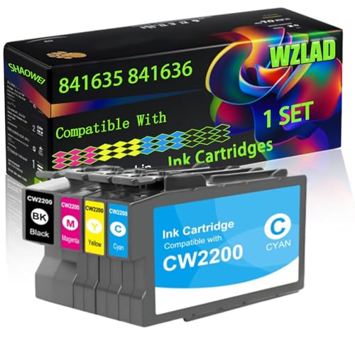 Image of WZLAD 841635 841636 841637 841638 Compatible for Ricoh Ink Cartridges with Chip MP CW2200 CW2200 CW2200sp CW2201 Printers (1 Set)
