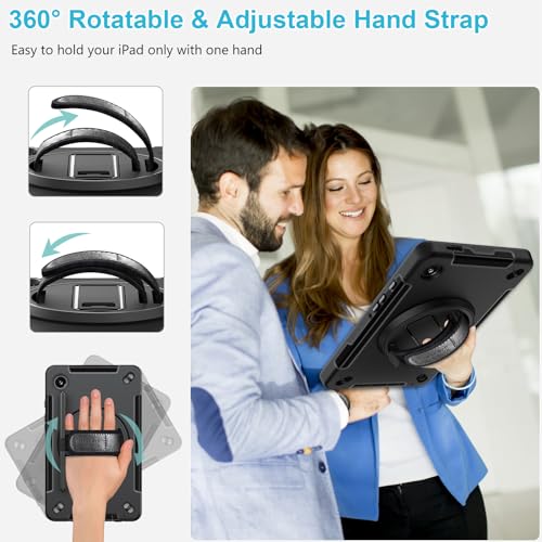 Case for Galaxy Tab A9 Plus 5G 2023: Heavy Duty TPU Cover for Samsung Tablet A9+ 11 Inch with Screen Protector- Stand - Handle - Shoulder Strap -S-Pen Holder- Black - Image 6