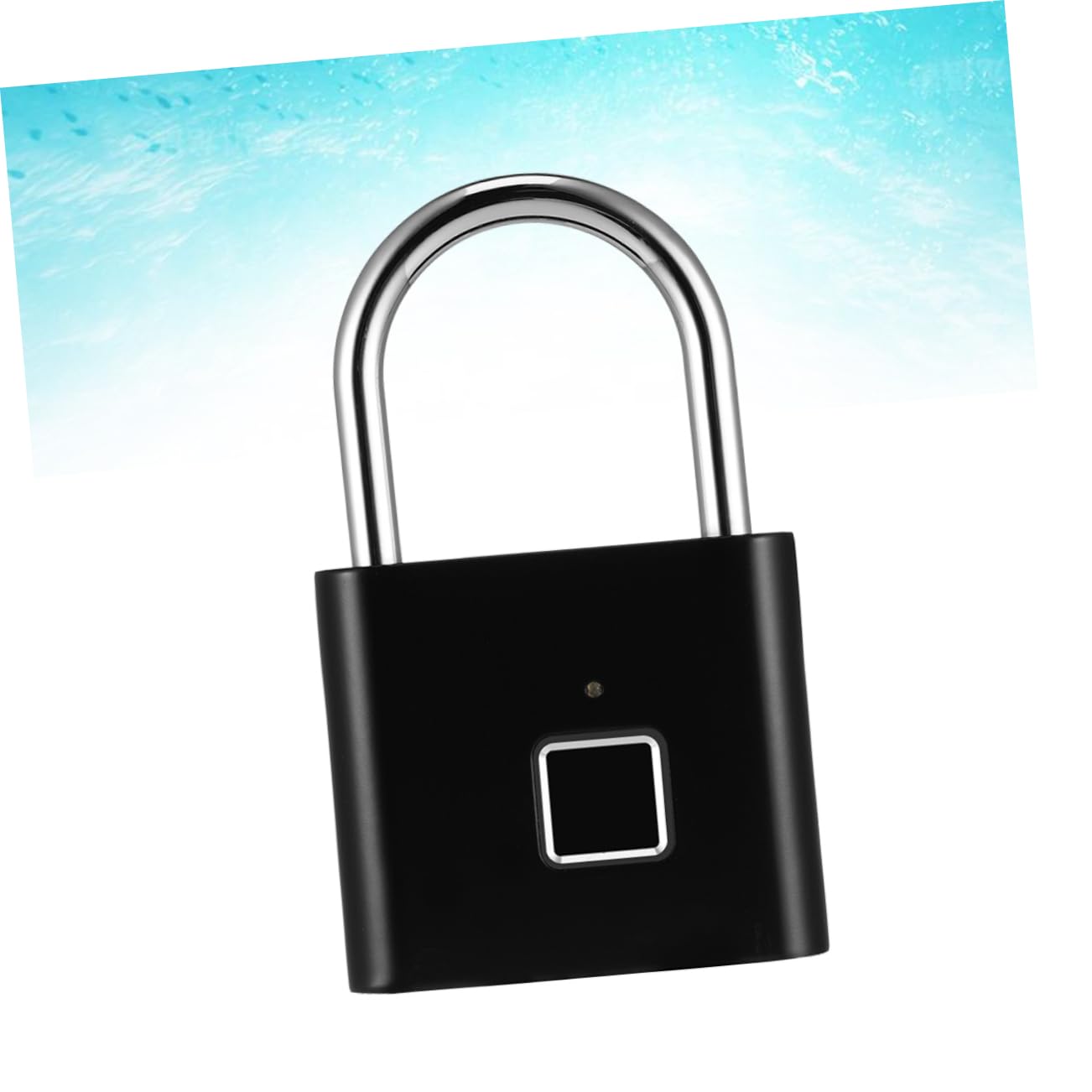 LIFKOME Lucchetto Elettronico e Password, Acciaio Inossidabile Nero Impronta Digitale 40 Impronte per Bagagli per Valigie e Zaini
