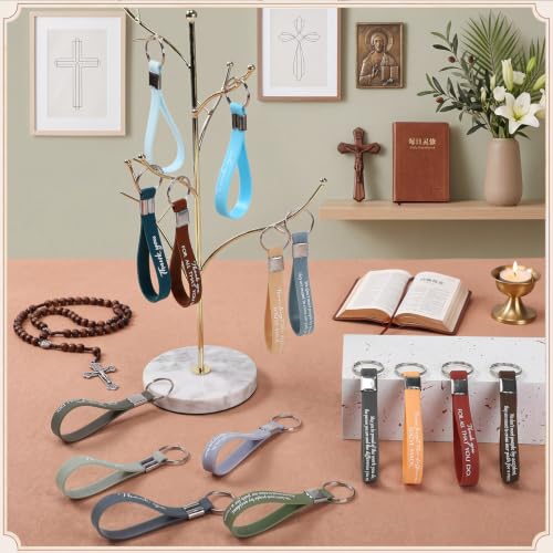 Image of Hoteam 80 Pcs Thank You Keychains Bulk Inspirational Key Chains