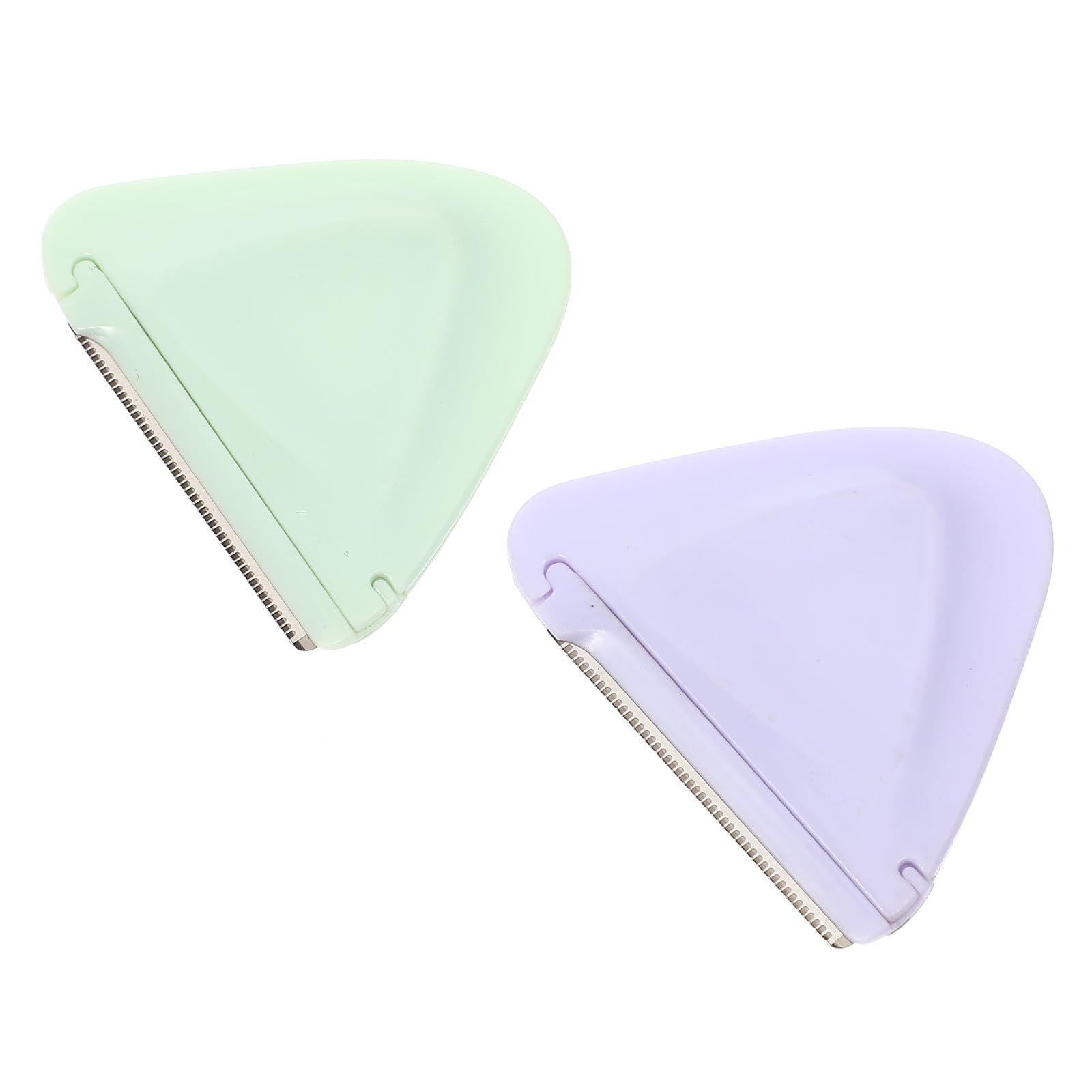 Portable Stainless Steel Eyebrow Cutters 2Pcs Makeup Shaving Trimmer Razor for Women Household Eyebrow Trimming Tool with Green
