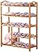 Regał na buty z 6 półkami na buty z litego drewna - wielofunkcyjne półki bambusowe szafy na ubrania bambusowe półki organizacyjne (L) 50/60/70/80x (śr.) 26x (wys.) 108 cm (rozmiar: 70 cm)