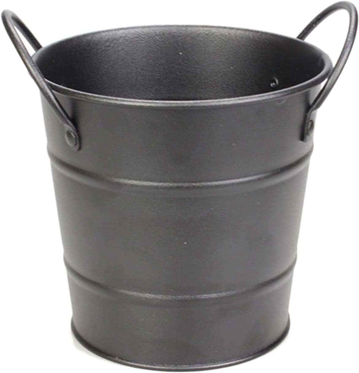 NYKCPJMW Black Ice Bucket with Handles, Mini Metal Tinplate