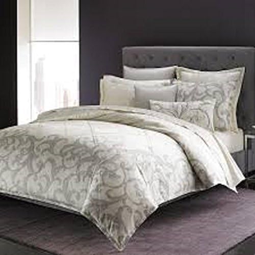 Hudson Park Luxe Savoy Ivory Quilted Euro Pillow Sham