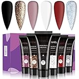 ❤【WARME TIPPS】Um zu verhindern, dass der Gelbuilder an der Bürste oder anderen Nagelverlängerungsgelwerkzeugen haftet, können Sie Ihre Nagelbürste in eine Gleitlösung tauchen (nicht in diesem Kit enthalten), dann das Nagelverlängerungsgel auswählen und es wird it bilden eine Doppelform glatt. Wenn Sie den Nagelstil ändern möchten, können Sie das Poly-Extension-Gel mit einem Nagelbohrer vom Nagel entfernen.