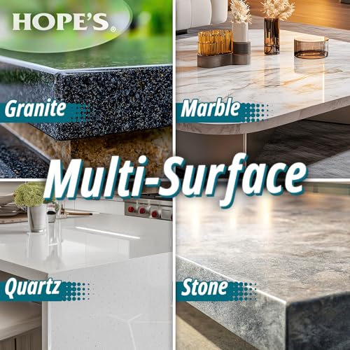 Image of HOPE'S Perfect Quartz Countertop Cleaner, No Hazy Residue, Streak-Free, Safe on Food Contact Surfaces, Fragrance-Free, Sunscreen-Free, Counter Cleaner for All Brands of Quartz, 23 Fl Oz, Pack of 1