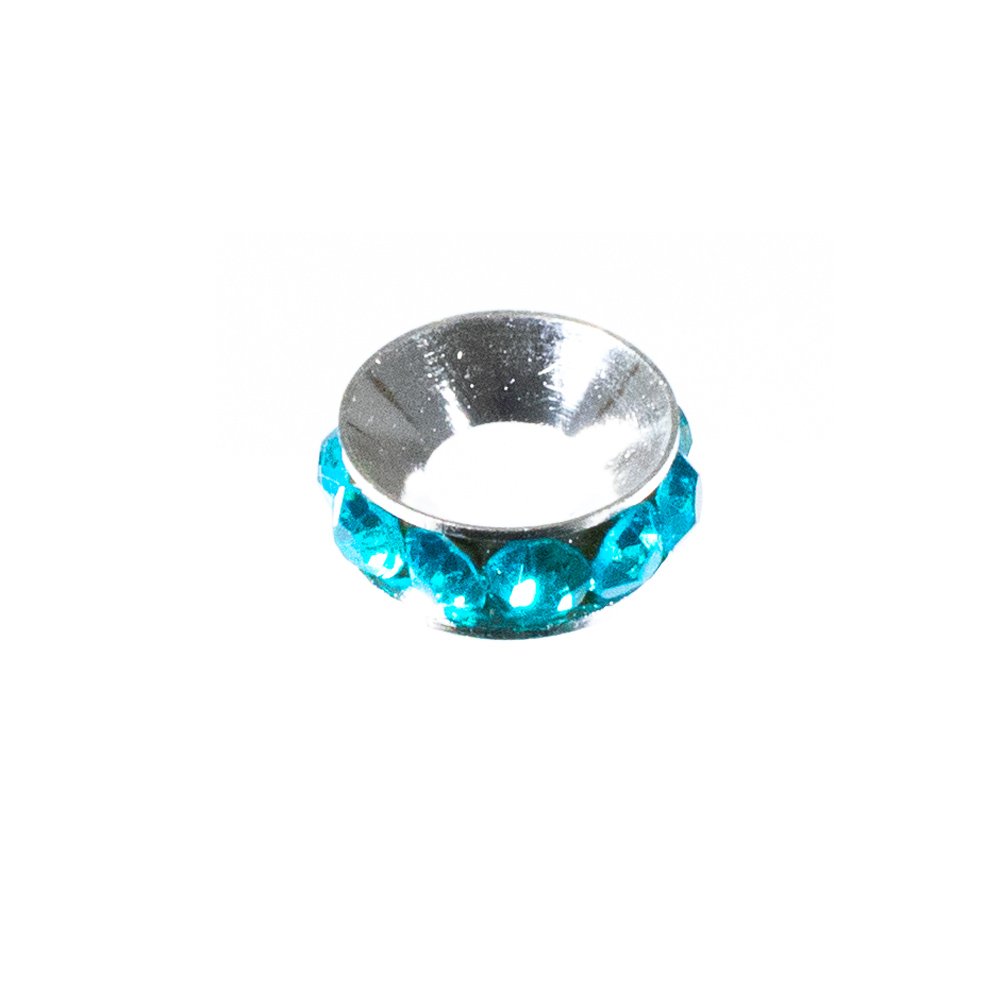 20 Distanziatori perle i forma stella con strass colori mix misura ... | su