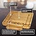 Frux Cheese Board and Knife Set. Wood Charcuterie Board Set, A Perfect Serving Platter for Meat, Cheese, Crackers and Wine. All Natural Bamboo with 4 Stainless Steel Cheese Knives and Server.