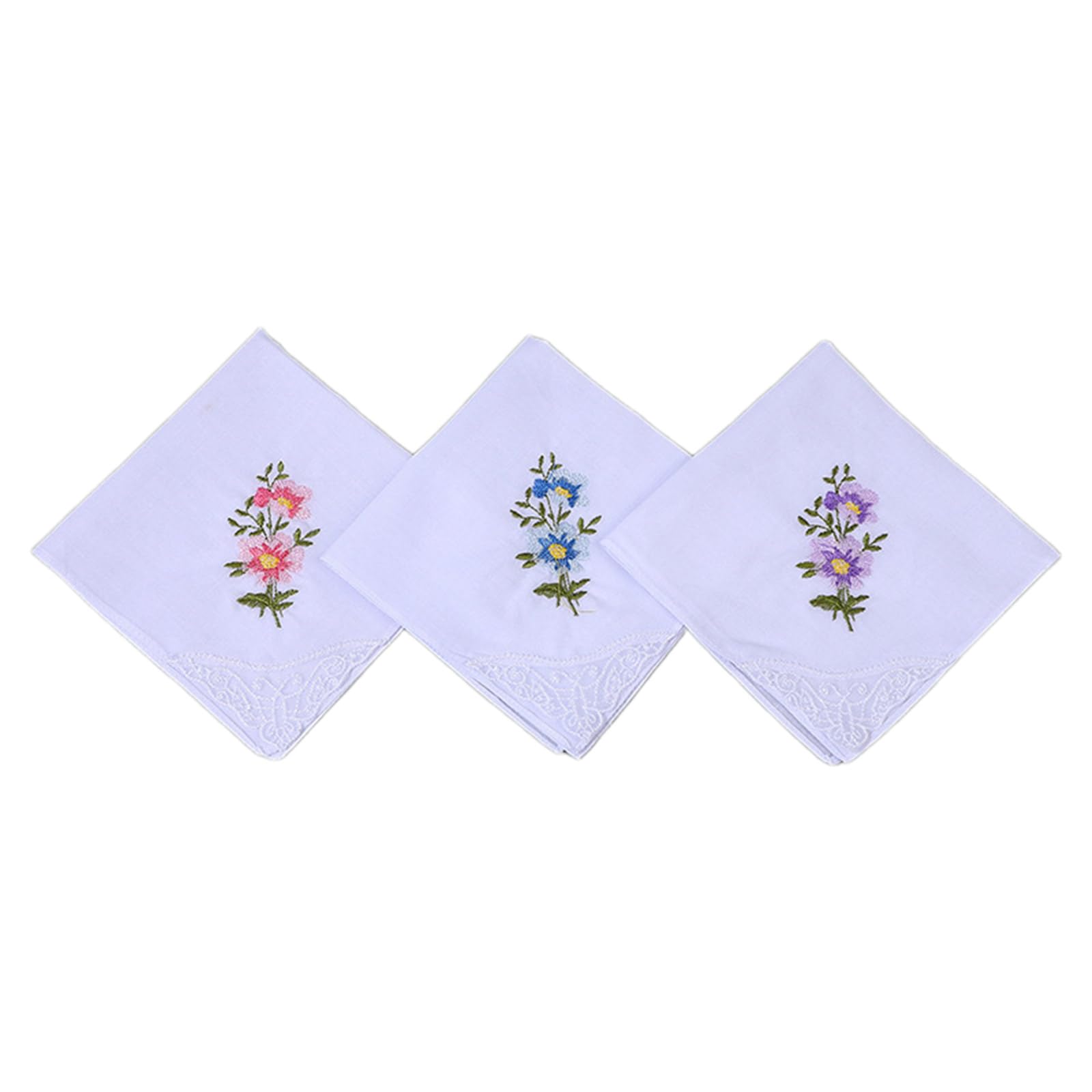 Fentency Embroidery Bandanas Multiuse Handkerchief Pocket Hankie Towel for Adult Unisex Square Pocket Towel Sweat Towel