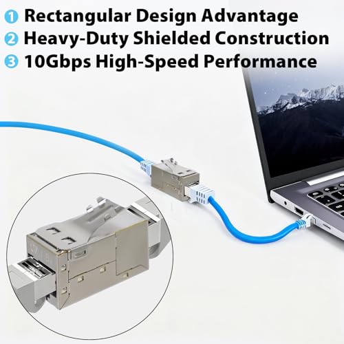 Cyberguys conector acoplador STP CAT6A RJ45 5 unidades miniatura 2