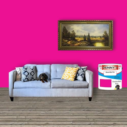Premium Interior Wall & Ceiling Emulsion Paint – Blossom Blush Pink – Rich Matt Finish, Durable & Washable, Low Odour, Ideal for Living Rooms, Bedrooms & Hallways (500ML Tin)