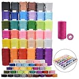 36 colori diversi: 36 bobine per filo da cucito e 36 bobine preavvolte con 36 colori diversi, luminose e vibranti, soddisfano la maggior parte delle esigenze dei progetti di cucito per uso domestico.