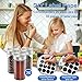 Kylinbigda 360-degree Rotating Glass and Stainless Steel Spice Rack with 20 Jars, Anti-Sprinkling Design, Great Gift