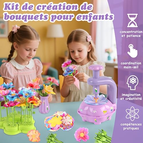 Création bouquet avec machine à fleurs pour activité manuelle - 2