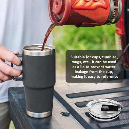 Seimneire 2 Pcs Tumbler Flip Lid for 20oz Water Bottle, Plastic Cup Replacement Cover, Spill Proof for Travel Mug Bottle (Black, Flip) - Thumbnail 7