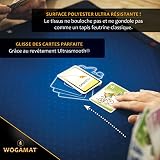Oficjalny WOGAMAT - Niebieski dywan do wielu gier 60 x 60 cm, do gry karcianej, gry planszowej, do gier planszowych, antypoślizgowy gruby, cichy neoprenowy - luksusowe wykończenie.