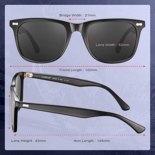 Carfia Polarized Men's Sunglasses Uv400 Protection For Driving Fishing Hiking Golf Outdoor Sport Glasses #TOP4