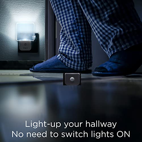 Integral LED, Plug in Walls with Dusk to Dawn Photocell, Auto Sensor Night Lighting for Hallways, Stairs, Bedrooms, Landings, Children’s Room, Baby,Infants Nursery, Kitchen, Acrylic, 0.6 W,1pack