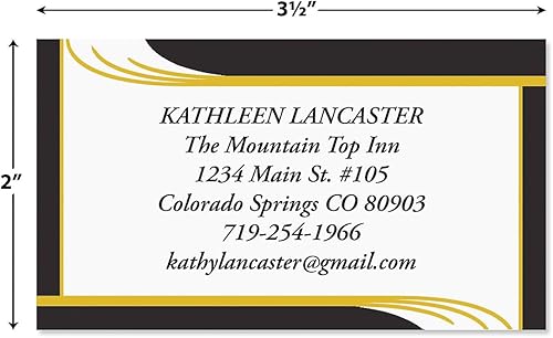 Miniatura 2 de Colorful Images Onyx - Tarjetas de visita personalizadas, 2 x 3 12 pulgadas, juego de 250 tarjetas personalizadas de una sola cara impresas en papel