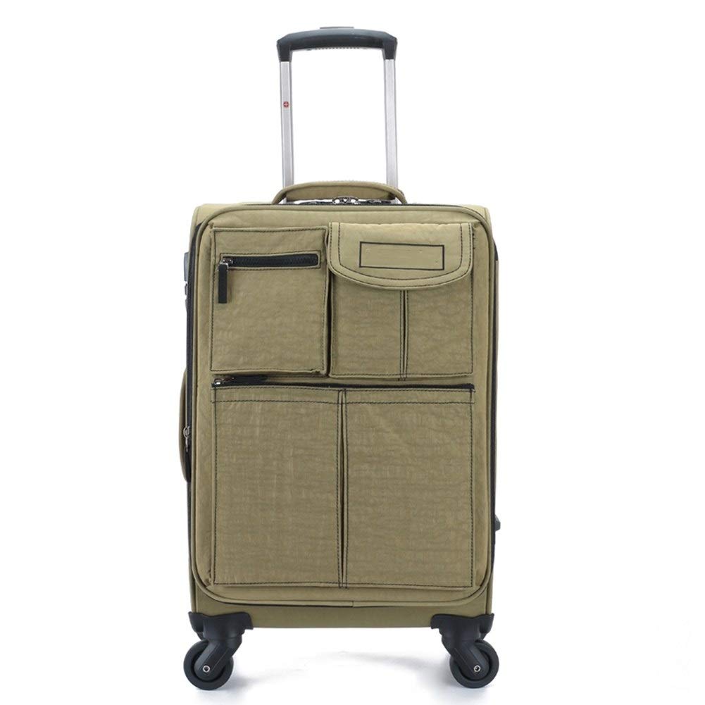 ADITAM ZHANGQIANG Valigia Trolley Trolley da Viaggio Leggero con Ruote Approvato da Cabina Bagaglio a Mano (Color : ArmyGreen, Size : 28 Inches) Double The Comfort