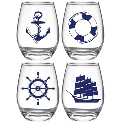 Nautical Wine Glasses