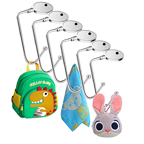 6 Piezas Gancho de Mesa, Gancho de Bolso para Mesa, Gancho Escritorio, Gancho para Calcetines Navidad, Gancho para Calcetines, Ganchos, Calcetines Navideños, Escritorio, Gancho para Mesa Comedor Cover