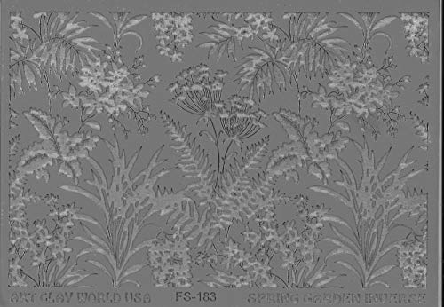 Art Clay World USA Low Relief Texture Plate Tiger Print Design - 1 Pc.