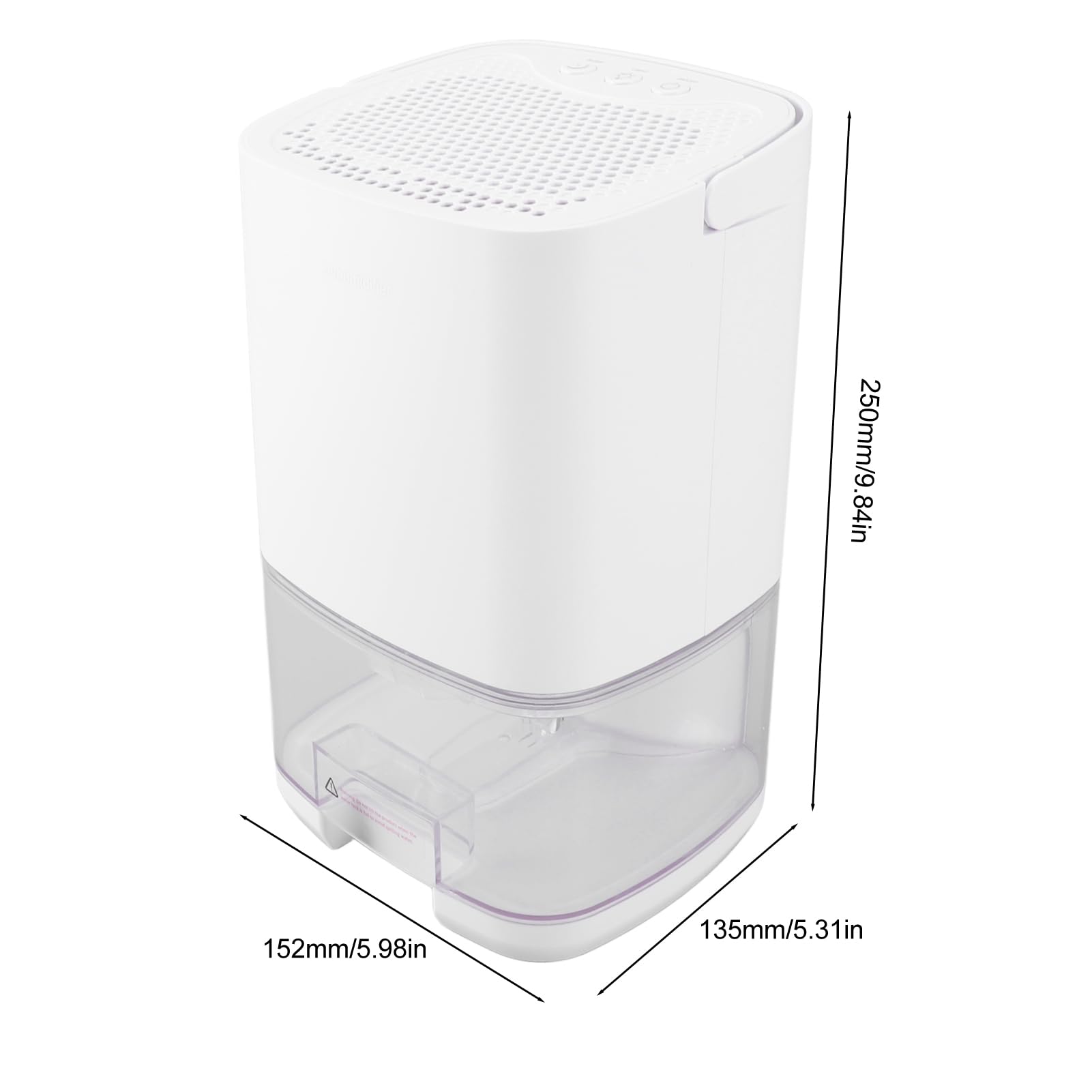 Fdit Deumidificatore Mini 1L Serbatoio 350ml/giorno Spegnimento Automatico con Luce Notturna Colorata, modalità Notte, Funzionamento Silenzioso per Camera da Letto Bagno (Spina europea)