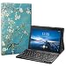 Produktbild Fintie Tastatur Hülle für Lenovo Tab E10 TB-X104F 10,1 Zoll Tablet 2019 - Ultradünn Ständer Schutzhülle mit magnetisch abnehmbar drahtloser Deutscher QWERTZ Bluetooth Keyboard, Mandelblüten