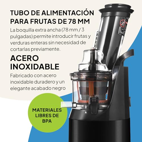 Exprimidor eléctrico sin BPA que conserva vitaminas de tus frutas 4