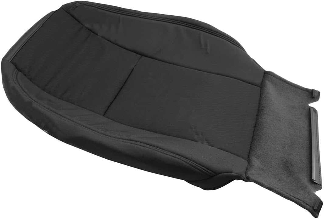 Passenger Side Bottom &Top Replacment Cloth Seat Cover Black Compatible with 07-14 Chevy Silverado 1500 2500HD