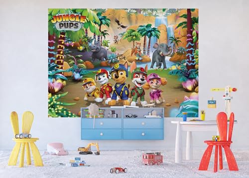 AG Design Paw Patrol Jungle Pups - Carta da parati fotografica per cameretta dei bambini, 252 x 182 cm, AFTDXL 1982