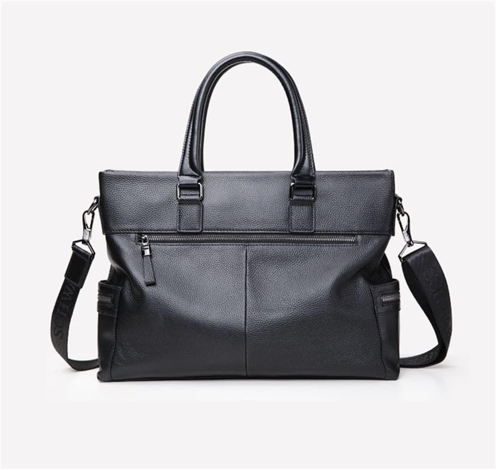 Handbag men's bag cowhide men's business bag horizontal large capacity briefcase