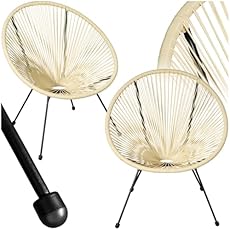 tectake® Conjunto de 2 Sillas Jardín Exterior Esti...