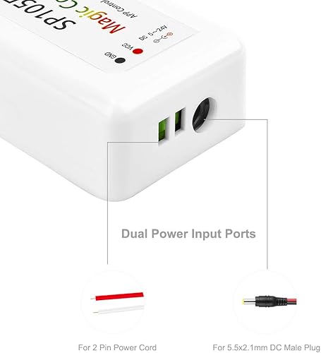Miniatura 6 de BTF-LIGHTING Controlador Bluetooth inalámbrico SP105E iOSAndroid APP para WS2811 WS2812B WS2815 WS2813 WS2801 SK6812 WS2815 SK9822 APA102 etc Tira