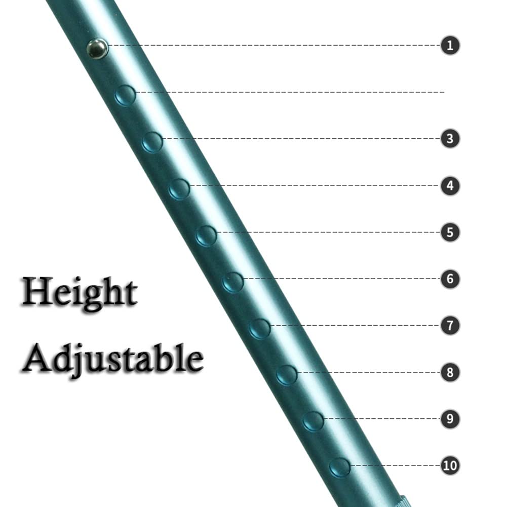 Muletas de Antebrazo para Adultos (Manguito Cerrado), Altura Ajustable, Muletas Ortopedicas Antideslizantes Extendidas (Color : Gray, Size : 1 Count)