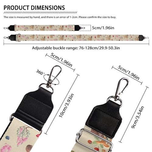 Image of TODIYADDU Red Mushroom Bag Straps Replacement Crossbody for Gifts Sports Christmas Comfortable Handbag Strap Wide Purse Strap Purse Straps for Purses Suitable for Women Men