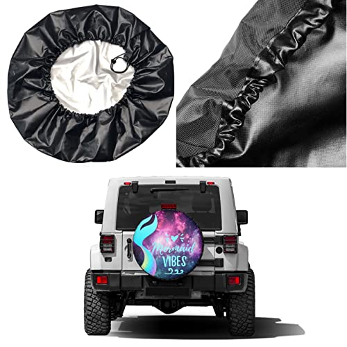 Image of Delerain Mermaid Tail Spare Tire Covers for Trailer SUV Truck and Many Vehicle, Wheel Covers Sun Protector Waterproof, (14 Inch for Diameter 23 inch-27 inch)