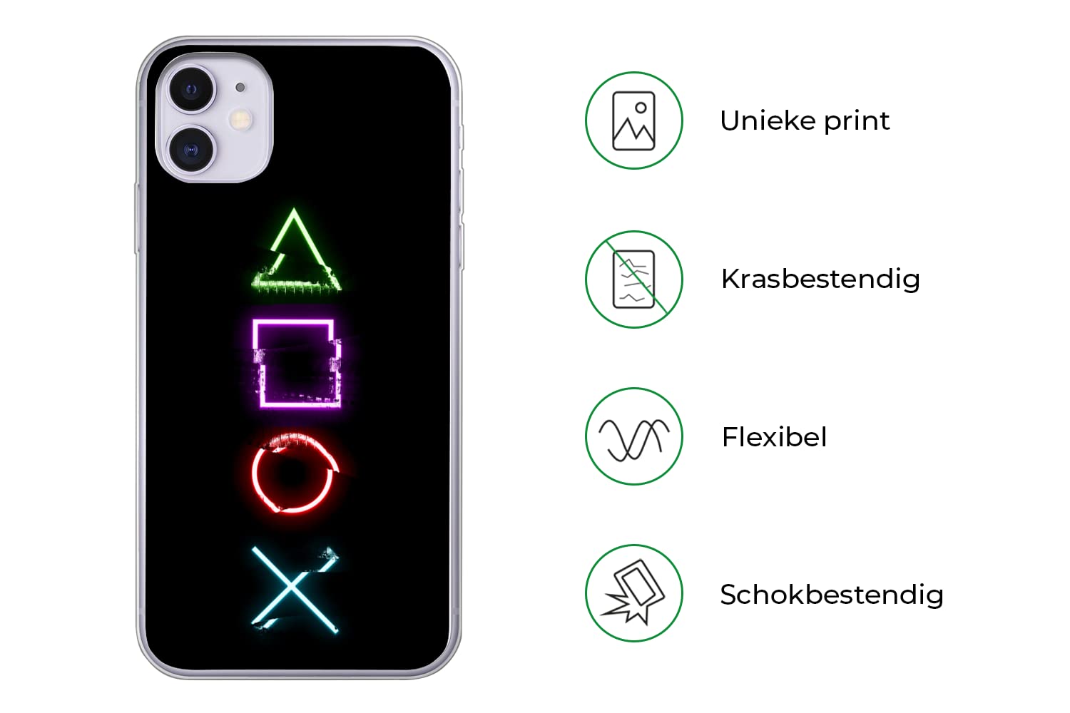 Funda para iPhone 11 - Juego - Mando - Neón - Funda de Silicona/Funda Blanda para teléfono móvil