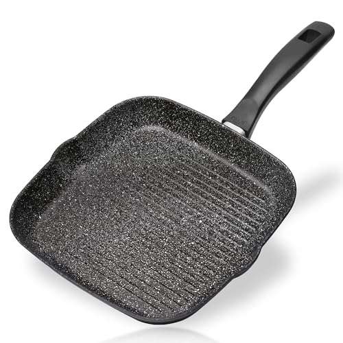 STONELINE Grillpfanne 28 x 28 cm, Aluguss, Antihaftbeschichtung...