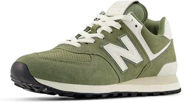New Balance 574 V2 Unisex Sneaker, Dark Olivine/Sea Salt, 10.5 US Men