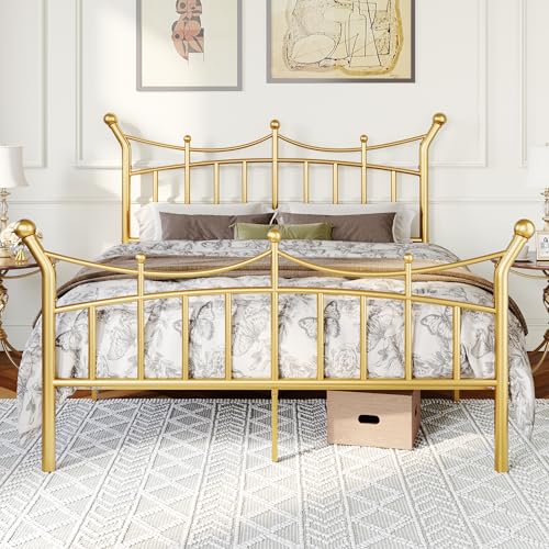 Allewie 14 Inches Queen Size Metal Platform Bed Frame...