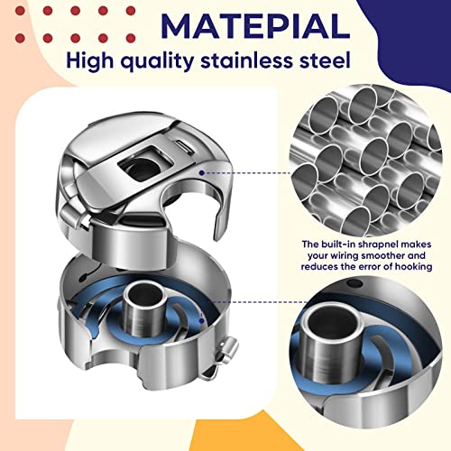 Leifide 4 Pieces Stainless Steel Bobbin Case Compatible With Juki Ddl-5550 Ddl-8100 Ddl-8300 Ddl-8500 Ddl-8700 Single Needle Sewing Machine For Front Loading #TOP3