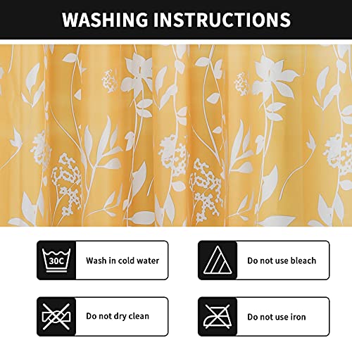 Cozy Planet Peva Shower Curtain Sets Clear Light Weighted Decor Waterproof Machine Washable With 12 Rust Resistant Metal Grommets & Hooks For Hotels Bathroom Bathtubs Shower Stalls 72 Inches (Gold) #TOP5