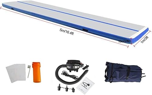 Colchoneta inflable de gimnasia de 10131620 pies con bomba de aire eléctrica para animadoras, prácticas, playa, parque, uso doméstico