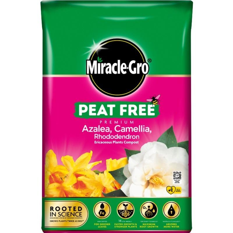 40L Ericaceous Peat Free Compost, Peat Free, Multi-Purpose Fertilisers, Gardening Soils for Outdoor and Indoor Planting, Small to Large Plants