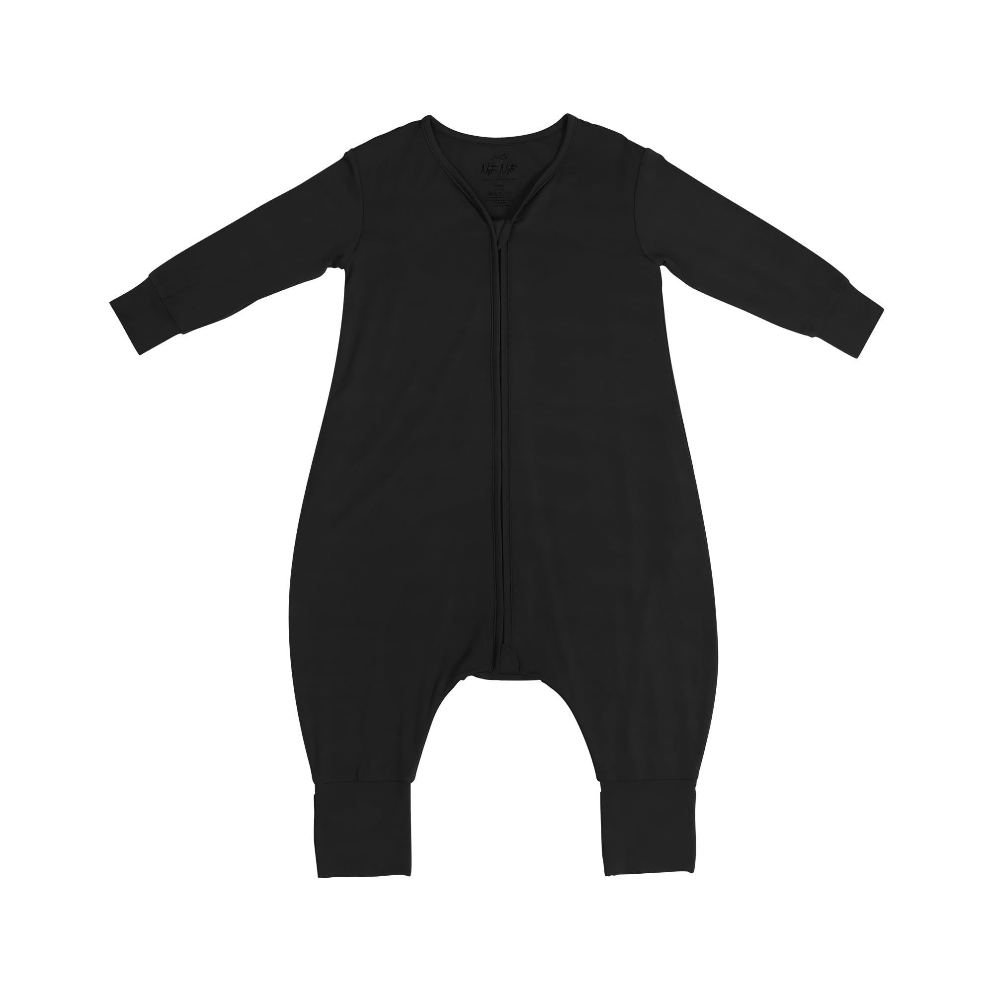 Nyte Nyte Baby- 0.5 TOG Black, 12 to 18 Months SnuggleSack Sleep Sack Rumper W Sleeves, Adjustable Feet Cuffs & Anti-Slip Grip