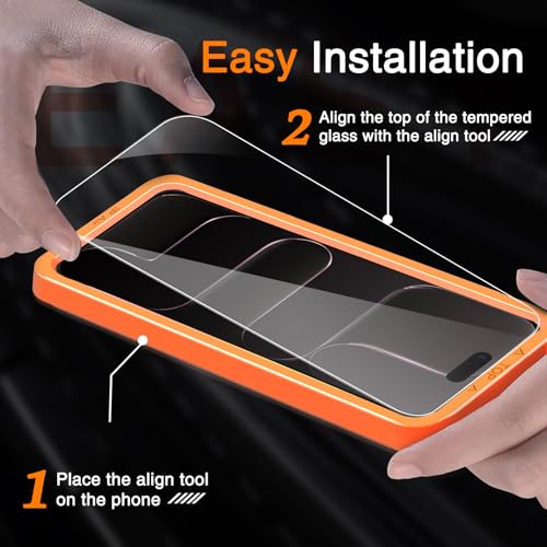 Image of Wiaocit 3 Pack Tempered Glass Screen Protector for iPhone Air, 9H Hardness, Bubble Free, Case Friendly